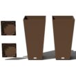 Veradek V-Resin Indoor/Outdoor Taper Planter (Espresso, 30 inch - 2 Pack with 2 Saucer Trays)