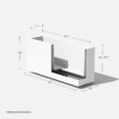 Veradek Block Series Long Box Planter - Large Rectangular Planter for Indoor or Outdoor Patio/Porch, White