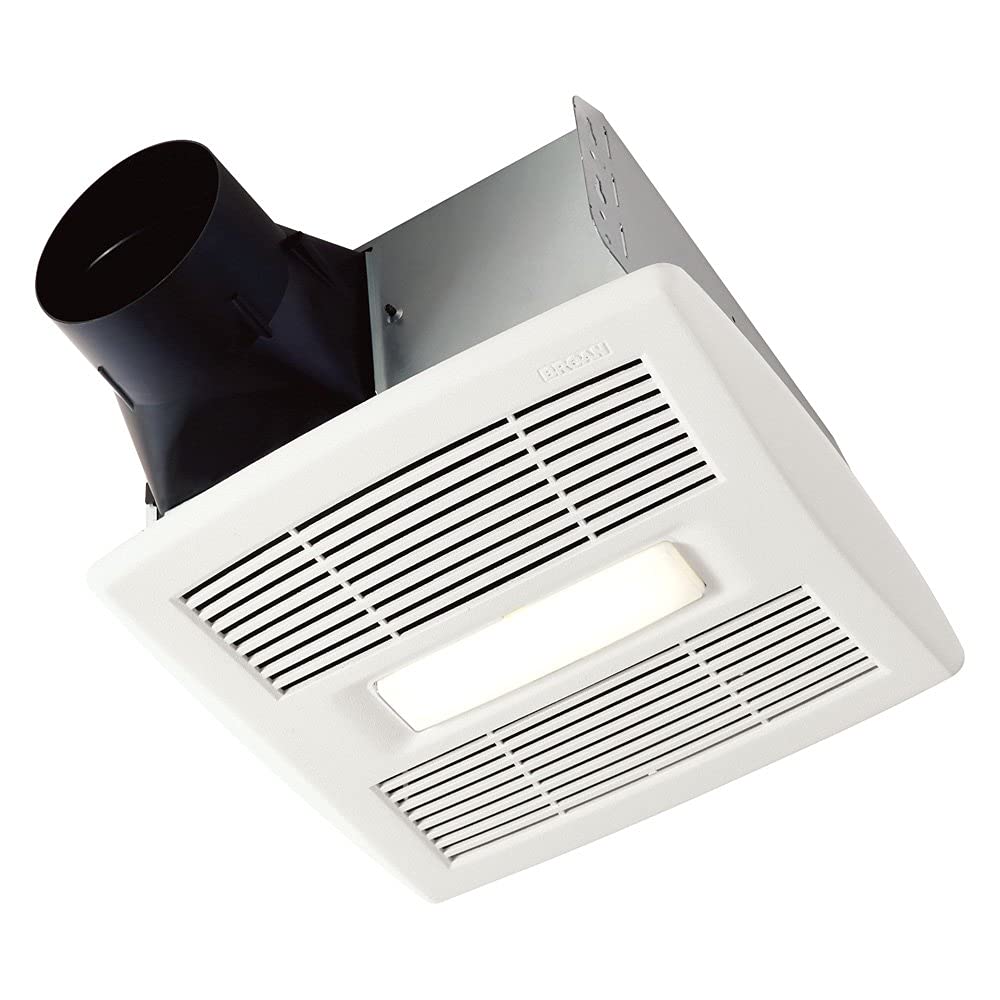 Broan-NuTone AE110L Ventilation Fan with LED Light and Roomside Installation, ENERGY STAR Certified, 110 CFM 1.0 Sones White Broan-NuTone AE110L Ventilation Fan with LED Light and Roomside Installation, ENERGY STAR Certified, 110 CFM 1.0 Sones White