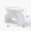 Step2 Vero Side Table with Serving Tray, Outdoor/Indoor Waterproof Patio Furniture, Use in Pools Up to 9" Water or Poolside Ledge, White