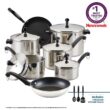 Farberware Classic Stainless Steel Cookware Pots and Pans Set, 15-Piece, 50049, Silver