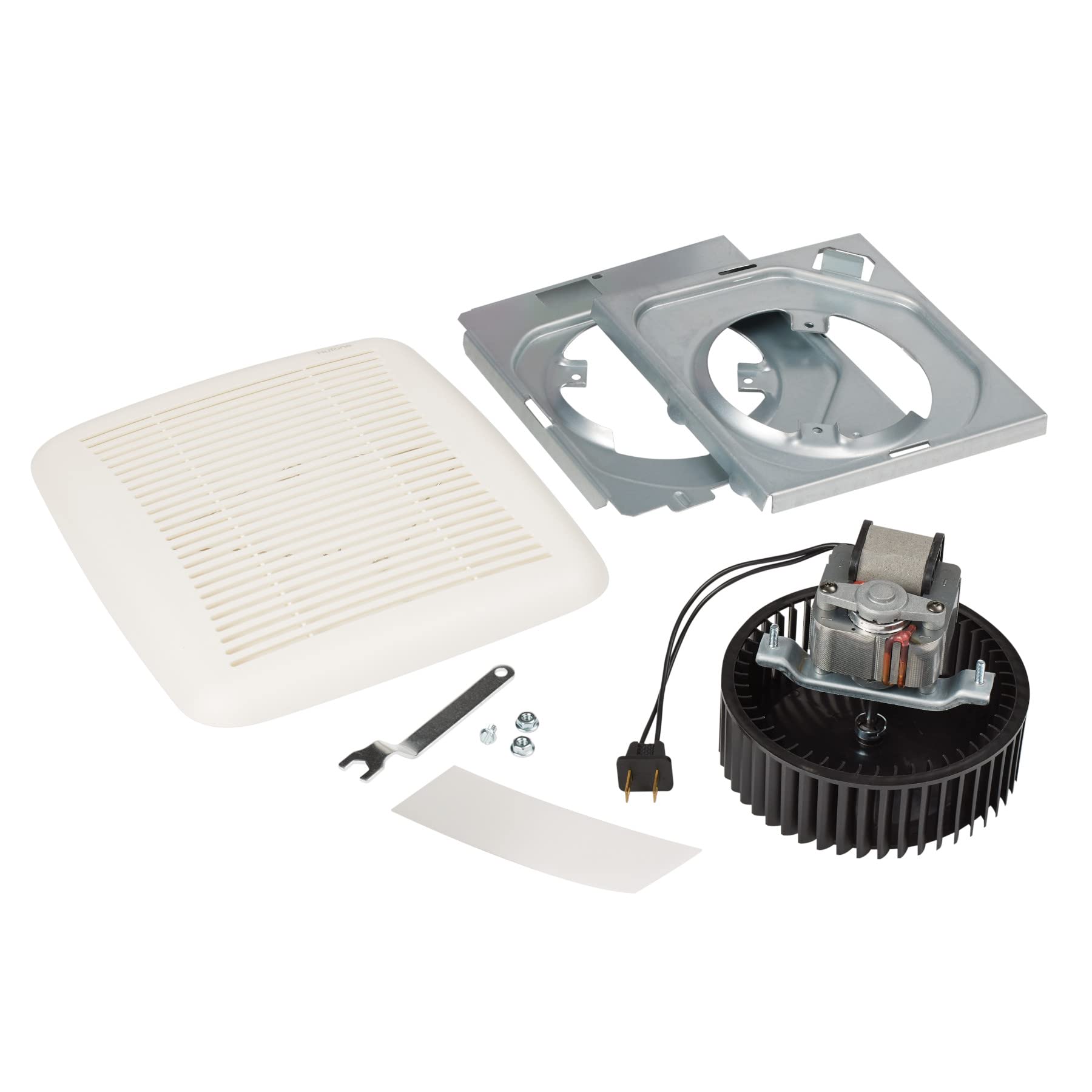 Broan-NuTone BKR60 QuickKit Ultra-Quiet Bath Fan Replacement Motor and Cover/Grille, 60 CFM, 20% more power, White Broan-NuTone BKR60 QuickKit Ultra-Quiet Bath Fan Replacement Motor and Cover/Grille, 60 CFM, 20% more power, White