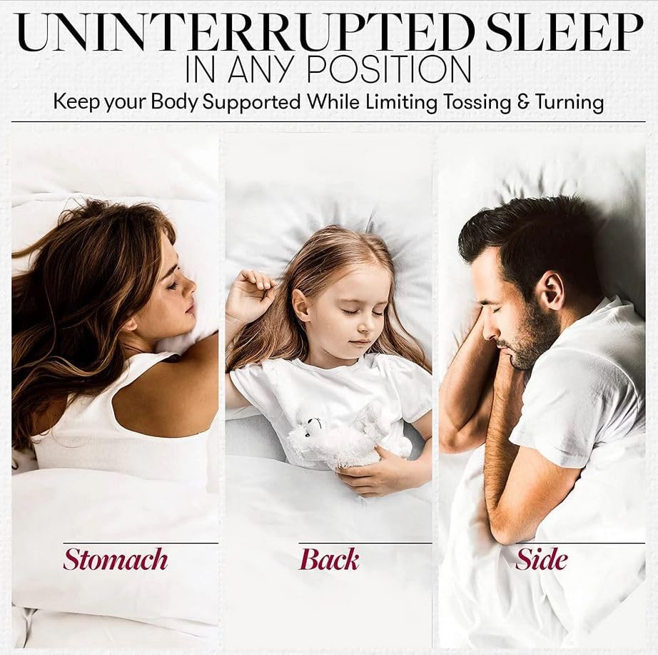 Beckham Hotel Collection Bed Pillows Standard/Queen Size Set of 2 - Original Down Alternative Pillow for Sleeping Beckham Hotel Collection Bed Pillows Standard/Queen Size Set of 2 - Original Down Alternative Pillow for Sleeping - Image 2