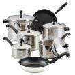 Farberware Classic Stainless Steel Cookware Pots and Pans Set, 15-Piece, 50049, Silver