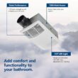 Broan-NuTone BHFLED80 PowerHeat Bathroom Exhaust Fan, Heater, and LED Light Combination, 80 CFM Broan-NuTone BHFLED80 PowerHeat Bathroom Exhaust Fan, Heater, and LED Light Combination, 80 CFM