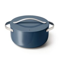 Caraway Nonstick Ceramic Dutch Oven Pot with Lid (6.5 qt, 10.5")- Oven Safe & Compatible with All Stovetops - Navy