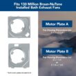 Broan-NuTone BKR60 QuickKit Ultra-Quiet Bath Fan Replacement Motor and Cover/Grille, 60 CFM, 20% more power, White Broan-NuTone BKR60 QuickKit Ultra-Quiet Bath Fan Replacement Motor and Cover/Grille, 60 CFM, 20% more power, White