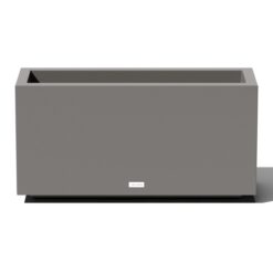 Veradek Block Series Long Box Planter - Large Rectangular Planter for Indoor or Outdoor Patio/Porch, Gray