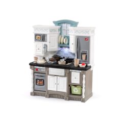 Step2 Lifestyle Dream Kids Kitchen Playset, Indoor/Outdoor Kitchenette, Interactive Play with Lights and Sounds, Gray
