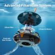 LVKE L1 Cordless Robotic Pool Cleaner, Pool Vacuum with Upgraded Obstacle-Crossing, 70 Mins Runtime, Lake Blue