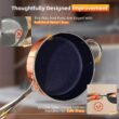 Deluxe DUXANO 14PC Healthy Pots and Pan With 9H Anti-scratch Coating, 2-Layer Non-Stick Ceramic&PFAS Free, Dishwasher Safe
