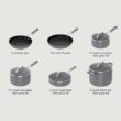 Ninja Pots and Pans Set Non Stick | Comfort Grip 10-Piece Cookware Set with NeverStick, Oven Safe to 400°F, CW69010
