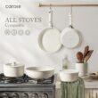 CAROTE Pots and Pans Set Non Stick, 15pcs Cookware Sets, Dishwasher/Oven/Fridge Safe, Kitchen Set, Space Saving Pots Set