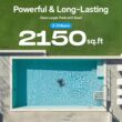 RERIOU Pool Vacuum 150 Mins Running Up to 2000 Sq.ft, Robotic Pool Cleaner, Cordless Robotic Pool Vacuum for Above Ground Pool