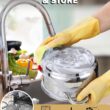 Cook N Home Kitchen Cookware Sets, 12-Piece Basic Stainless Steel Pots and Pans, Silver