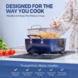 Granitestone True 20 Pc Pots and Pans Set Non Stick Cookware Set with Deep Square Pan and Bakeware Set, Blue Diamond