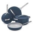Caraway Nonstick Ceramic Cookware Set (12 Piece) Pots, Pans, Lids and Kitchen Storage - Non Toxic - Navy