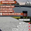 Liquid Rubber Waterproof Sealant, DIY Leak Repair Coating for Flat, Metal & Low Slope Roofs, Foundations, Gutters & More, Black - 5 Gallon