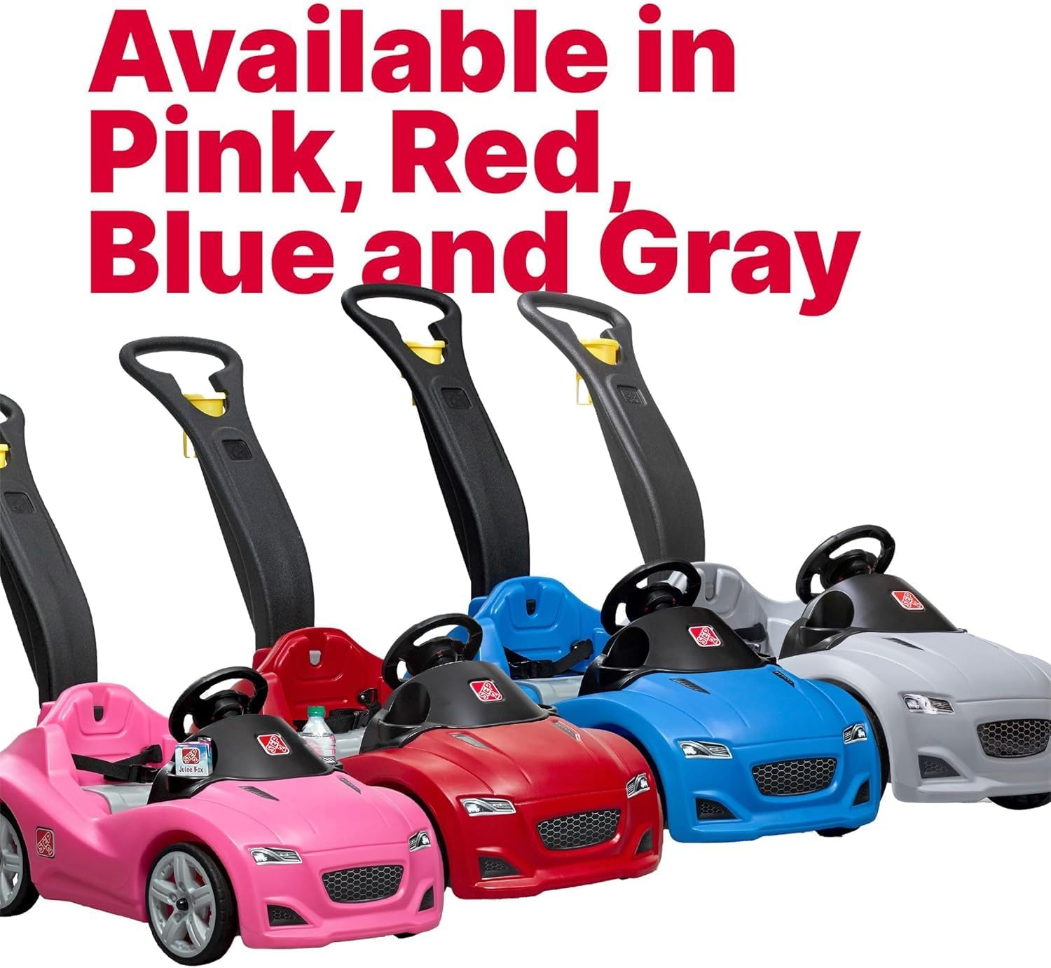 Step2 Whisper Ride Cruiser Kids Push Car, Ride On Toy, Stroller Substitute, Includes Seat Belt & Horn, Made of Durable Plastic, Blue Step2 Whisper Ride Cruiser Kids Push Car, Ride On Toy, Stroller Substitute, Includes Seat Belt & Horn, Made of Durable Plastic, Blue - Image 6
