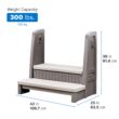Step2 Hot Tub Storage Steps with Handrails, 2-Step Stool, Waterproof Stairs for Outdoor/Indoor Pool or Jacuzzi, Dark Cedar