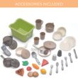 Step2 Lifestyle Dream Kids Kitchen Playset, Indoor/Outdoor Kitchenette, Interactive Play with Lights and Sounds, Gray