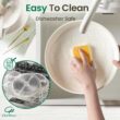 Chef Power Ceramic Cookware Set Non Toxic with Detachable Handles, Healthy Nonstick Pans and Pots Set 19 Pcs, Cream White