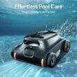 RERIOU Pool Vacuum 150 Mins Running Up to 2000 Sq.ft, Robotic Pool Cleaner, Cordless Robotic Pool Vacuum for Above Ground Pool