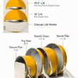 Caraway Nonstick Ceramic Cookware Set (12 Piece) Pots, Pans, Lids and Kitchen Storage - Marigold