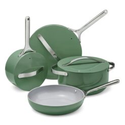 Caraway Nonstick Ceramic Cookware Set (12 Piece) Pots, Pans, Lids and Kitchen Storage - Non Toxic - Sage