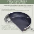 Nuwave Healthy Duralon Blue Ceramic Nonstick Cookware Set, Diamond Infused Scratch-Resistant, PFAS Free, Dishwasher & Oven Safe