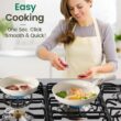 Chef Power Ceramic Cookware Set Non Toxic with Detachable Handles, Healthy Nonstick Pans and Pots Set 19 Pcs, Cream White