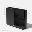 Veradek Block Series Span Plastic Planter - Tall Rectangular Planter for Indoor or Outdoor Patio/Porch, Black, Medium - 2 Pack