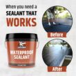 Liquid Rubber Waterproof Sealant, DIY Leak Repair Coating for Flat, Metal & Low Slope Roofs, Foundations, Gutters & More, Black - 5 Gallon