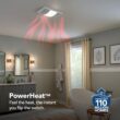Broan-NuTone BHFLED80 PowerHeat Bathroom Exhaust Fan, Heater, and LED Light Combination, 80 CFM Broan-NuTone BHFLED80 PowerHeat Bathroom Exhaust Fan, Heater, and LED Light Combination, 80 CFM