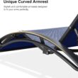 PURPLE LEAF Patio Chaise Lounge Set Outdoor Beach Pool Sunbathing Lawn Lounger Recliner, Navy Blue