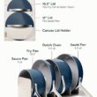 Caraway Nonstick Ceramic Cookware Set (12 Piece) Pots, Pans, Lids and Kitchen Storage - Non Toxic - Navy