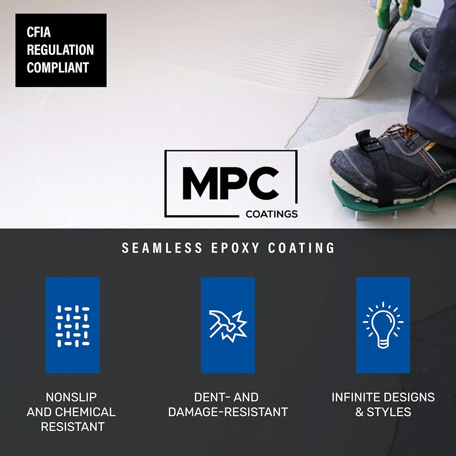 Master Protective Coatings MPC-100 Epoxy Resin Kit, 3-Gallon Clear & Pre-Tinted Resin, Light Grey, Floor Epoxy Kit Master Protective Coatings MPC-100 Epoxy Resin Kit, 3-Gallon Clear & Pre-Tinted Resin, Light Grey, Floor Epoxy Kit - Image 5