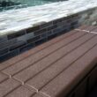 XtremepowerUS Universal 2 Slip-Resistant Spa & Hot Tub Step Outdoor Indoor Compartment Spa Step with Storage, Brown/Black