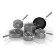 Ninja Pots and Pans Set Non Stick | Comfort Grip 10-Piece Cookware Set with NeverStick, Oven Safe to 400°F, CW69010