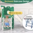 Suteck 7 in 1 Kids Slide, Toddler slide with Climber Outdoor Indoor Slide Playset, Green/Yellow