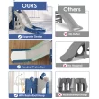 Suteck 7 in 1 Kids Slide, Toddler slide with Climber Outdoor Indoor Slide Playset, Blue/Gray Suteck 7 in 1 Kids Slide, Toddler slide with Climber Outdoor Indoor Slide Playset, Blue/Gray