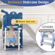 Suteck 7 in 1 Kids Slide, Toddler slide with Climber Outdoor Indoor Slide Playset, Blue/Gray Suteck 7 in 1 Kids Slide, Toddler slide with Climber Outdoor Indoor Slide Playset, Blue/Gray