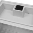 Good Ideas Savannah Elevated Garden Colonial Style 42 Gallon Rain Saver Barrel with Planter and Two Metal Spigots, Cool Gray