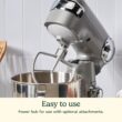 Cuisinart Precision Master 5.5 Qt. 12-Speed Brushed Chrome Die Cast Stand Mixer with Attachments