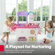 Step2 Love & Care Deluxe Baby Doll Nursery Playset for Kids, Compact Changing Station & Crib, Made of Durable Plastic, Pink