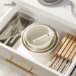 CAROTE Pots and Pans Set Non Stick, 15pcs Cookware Sets, Dishwasher/Oven/Fridge Safe, Kitchen Set, Space Saving Pots Set