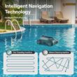 RERIOU Pool Vacuum 150 Mins Running Up to 2000 Sq.ft, Robotic Pool Cleaner, Cordless Robotic Pool Vacuum for Above Ground Pool