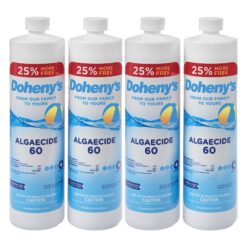 Doheny's Algaecide 60, Pro-Grade, Metal-Free & Non-Foaming, Prevents All Algae Types, No Stains or Clouding, 4 x 40oz (160oz)