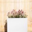Veradek Span Plastic Box Series Planter - Tall Rectangular,Medium, White