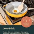 Caraway Nonstick Ceramic Cookware Set (12 Piece) Pots, Pans, Lids and Kitchen Storage - Non Toxic - Sage